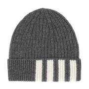 Thom Browne Kashmir Beanie Mössa i Mörkgrå Gray, Herr