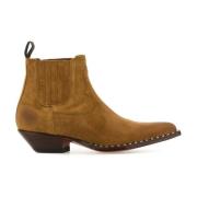 Sonora Mocka Mini Ankelboots, 4cm Klack Brown, Dam