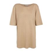 Cortana Linne beige stickad T-shirt Beige, Herr