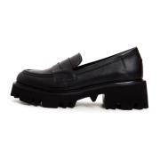 Cesare Gaspari Chunky Platform Loafers - Black Black, Dam