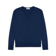 John Smedley Stilren Jersey för Män Blue, Dam