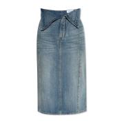 Alexander McQueen Jeanskjol Blue, Dam