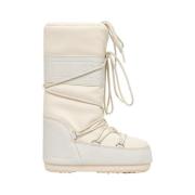 Moon Boot Ikoniska Beige Gummistövlar Beige, Dam