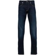 Emporio Armani Logo Appliqué Jeans Blue, Herr