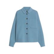 Max Mara Weekend Ren ullskjortjacka Blue, Dam