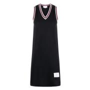 Thom Browne Navy Blue V Neck Tennis Dress Blue, Dam