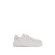 PINKO Monogram Detalj Platform Sneakers med Love Birds White, Dam