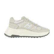 Hogan Mocka och läder neutrala sneakers Beige, Dam