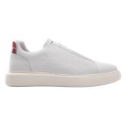 Ambitious Minimalistiskt Läder Slip-On Sneaker White, Herr