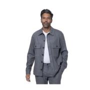 Jacob Cohën Grå Flanell Overshirt med Knappstängning Gray, Dam