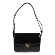 Tory Burch Svart slät läder crossbodyväska Black, Dam