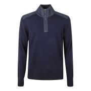 Belstaff Nylon Vadderad Tröja Marin Dragkedja Blue, Herr