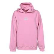 Livincool Rosa Oversized Logo Hoodie Pink, Dam