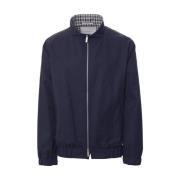 Aquascutum Barak Jacka Club Check Dragkedja Fickor Blue, Herr