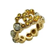 Chanel Vintage Pre-owned Metall ringar Yellow, Dam