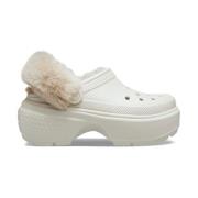 Crocs Stomp Fodrad Träsko White, Dam