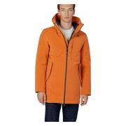 Aquascutum 3 Way Parka Jacka Orange, Herr