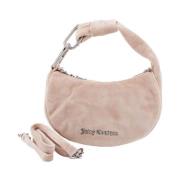 Juicy Couture Ivory Velvet Handväska med Avtagbar Rem Beige, Dam