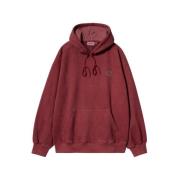 Carhartt Wip Quiltad huvtröja med känguruficka Red, Herr