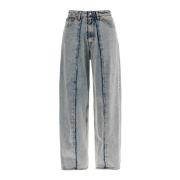 MM6 Maison Margiela Råskuren Wide Leg Denim Jeans Blue, Dam