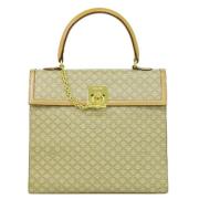 Celine Vintage Pre-owned Canvas handvskor Beige, Dam