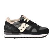 Saucony Sportig Läder Polyester Gummisula Sneakers Black, Dam