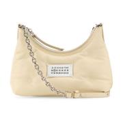 Maison Margiela Micro Glam Slam Hobo Axelväska Beige, Dam