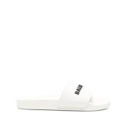 Balenciaga Beige Slide Sandal för stiliga semestrar Beige, Dam