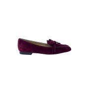 Prosperine Sammet Bow Loafer Sko Red, Dam