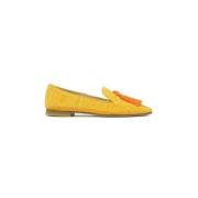 Prosperine Dam Moirè Loafer med tofsar Yellow, Dam