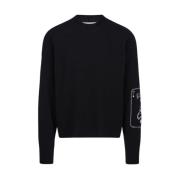 Iceberg Rundhalsad tröja med broderad logotyp Black, Herr