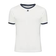 Courrèges T-shirt med logotyp White, Herr