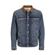 Jack & Jones Blå Bomull Premium Finish Jacka Blue, Herr