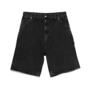 Carhartt Wip Svarta Cargobyxor med Dold Dragkedja Black, Herr