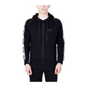 Moschino Svart Bomullsblandad Hoodie Tröja Black, Herr