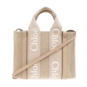 Chloé Väska Woody Liten Beige, Dam