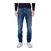 GAS Slim Fit Bomulls Jeans med Elastan Blue, Herr