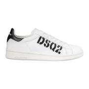 Dsquared2 Läder Logga Sneakers White, Dam