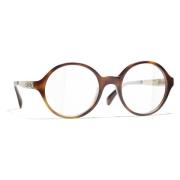 Chanel Sköldpadda Acetat & Metall Glasögon Brown, Dam