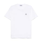 Stone Island Vit T-shirt för män White, Herr