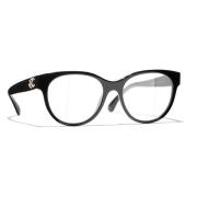 Chanel Ikoniska Svarta Acetatglasögon Black, Dam