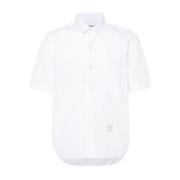 Thom Browne Vit Poplin Skjorta med RWB Stripe White, Herr