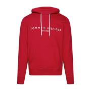 Tommy Hilfiger Logo Hoodie Red, Herr