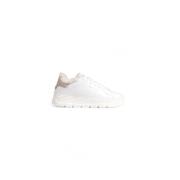 Crime London Lädersneaker med textil accenter White, Dam