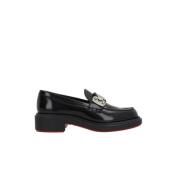 Christian Louboutin Svarta Urban Moc Lock Platta Skor Black, Dam