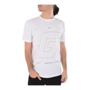 Guess Bomull Logo Print T-shirt White, Herr