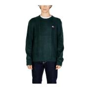 Tommy Jeans Grön Stickad Tröja Herr Höst/Vinter Kollektion Green, Herr