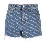 Alexander Wang Snygga Bite Shorts för Kvinnor Blue, Dam