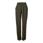 Dondup Stiliga Wide Leg Byxor Green, Dam