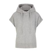 Windsor Cashmere-hoodie i grått Gray, Dam